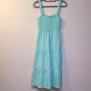 Chicsoul.com Light Blue Smocked Sundress‎ for women,s zise IX